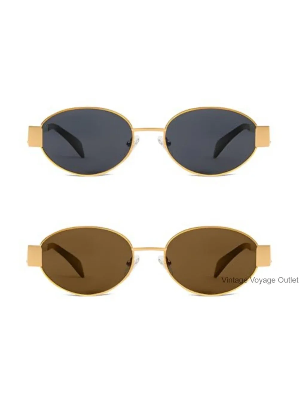 Retro Oval Sunglasses for Women Men UV400 Protection Designer Trendy Unisex
